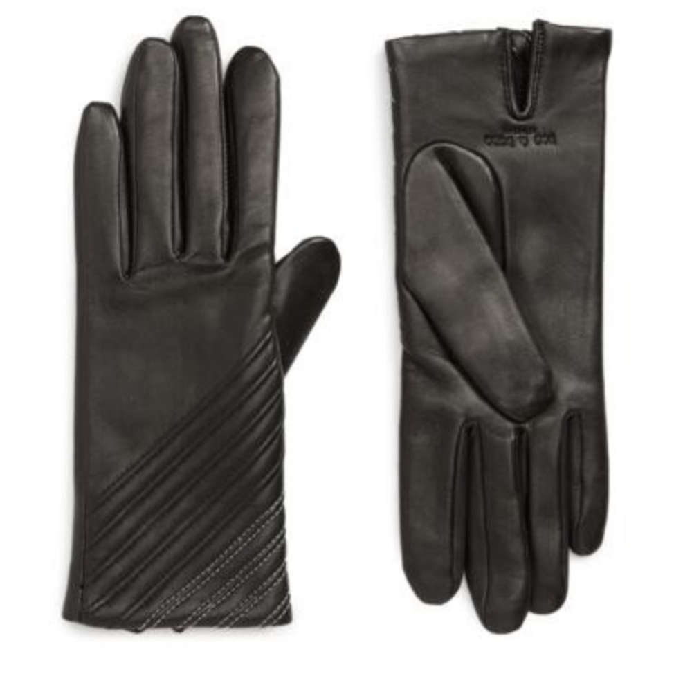 NEW!!!! Rag & Bone lambskin black leather gloves